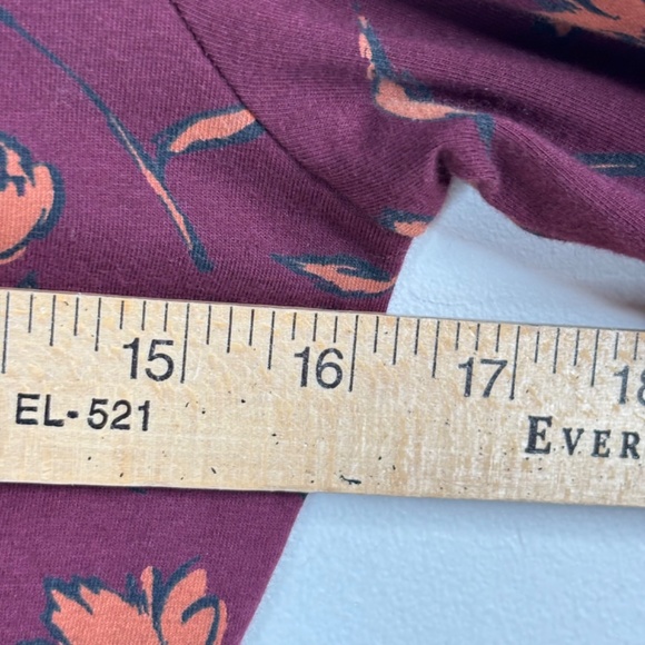 Pact Long Sleeve Midi Dress S Organic Cotton Floral Plum Pockets Belt Boho Fall - Picture 8 of 9